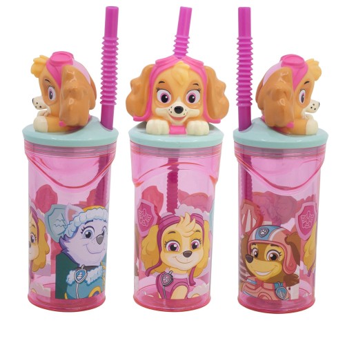 mug 3D Patpatrouille pink 360ml bouteille verre gourde stella kids enfant licence vaisselle tahiti fenua shopping