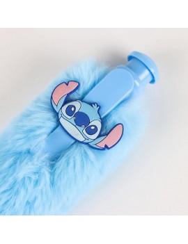 stylo fluffy Stitch blue rose bleu pink papeterie accessoire notes tahiti fenua shopping