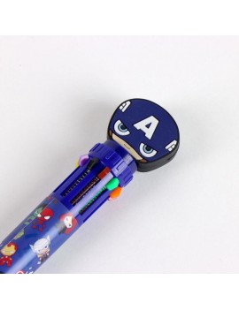 stylo 8 couleurs marvel papeterie notes ecrire super heros captain america hulk spiderman tahiti fenua shopping