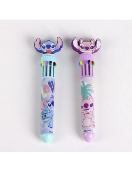 stylo 8 couleurs Stich & Angel notes ecriture papeterie disney licence tahiti fenua shopping