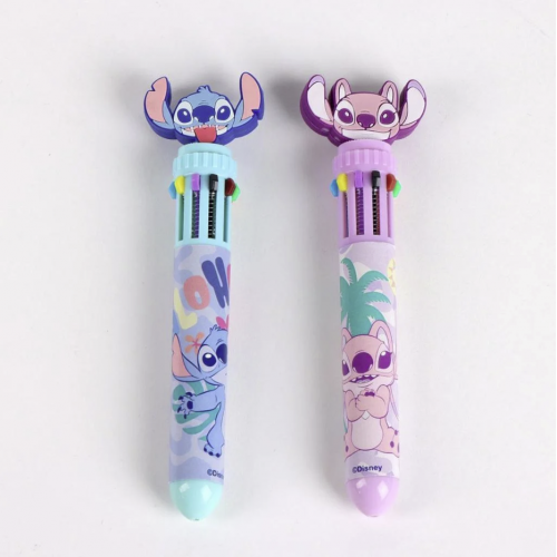 stylo 8 couleurs Stich & Angel notes ecriture papeterie disney licence tahiti fenua shopping