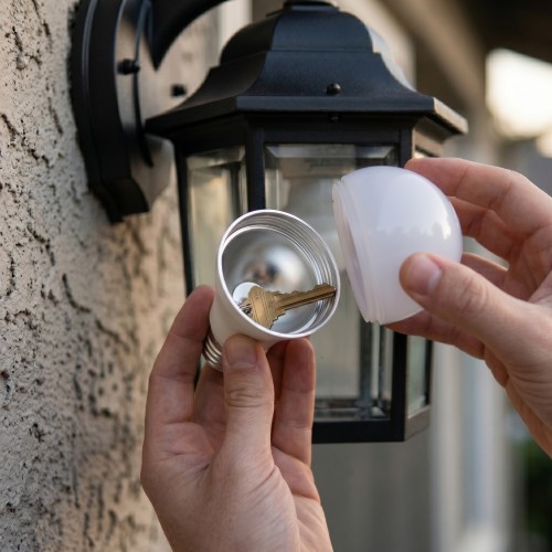 gadget cache cle fausse ampoule cachette secret protection securite utile tahiti fenua shopping