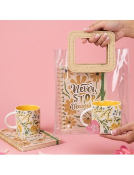 pack tasse fleurs + notebook flowers calepin idee cadeau mug vaisselle tahiti fenua shopping