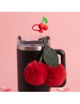 pack tumbler + accessoires cherry cerise gourde isotherme acier inoxydable tahiti fenua shopping