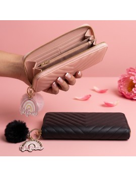 pack portefeuille + porte-clés mom matelassé rangement accessoires tahiti fenua shopping