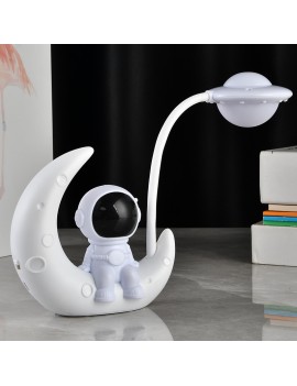 lampe bureau astronaute light veilleuse desk deco kids enfant bleu blanc rouge tahiti fenua shopping