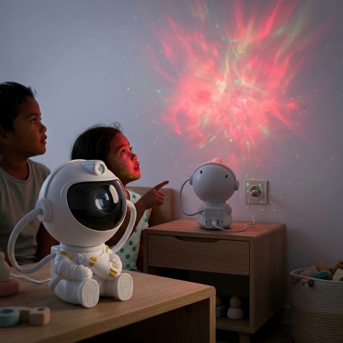 lampe projecteur astronaute telecommande projecteur lumière ambiance galaxie effet lumineux musique tahiti fenua shopping