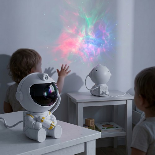 lampe projecteur astronaute telecommande projecteur lumière ambiance galaxie effet lumineux musique tahiti fenua shopping
