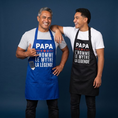 tablier Papa l'homme le mythe accessoire cuisine cadeau tahiti fenua shopping