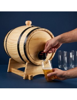 distributeur boisson tonneau 3L vin biere papa fete des peres cadeau vaisselle divers fun somelier tahiti fenua shopping