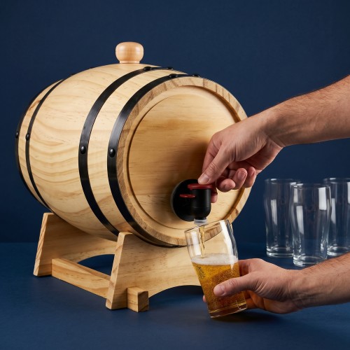 distributeur boisson tonneau 3L vin biere papa fete des peres cadeau vaisselle divers fun somelier tahiti fenua shopping