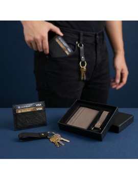 coffret porte carte + porte clés cadeau papa fete des peres accessoires utiles tahiti fenua shopping