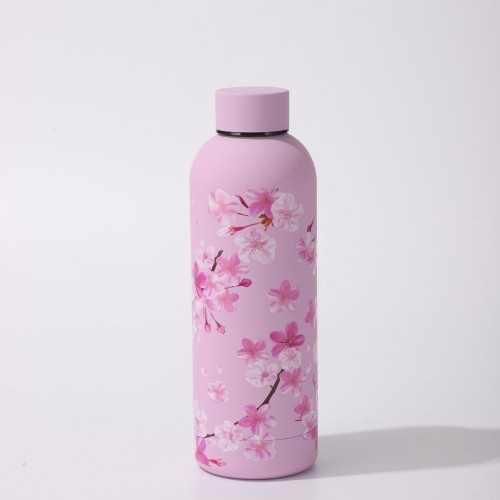 gourde rubber flowers 750ml acier inoxydable isotherme fleurie vaisselle tahiti fenua shopping