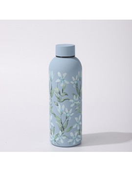 gourde rubber flowers 750ml acier inoxydable isotherme fleurie vaisselle tahiti fenua shopping