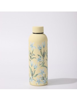 gourde rubber flowers 750ml acier inoxydable isotherme fleurie vaisselle tahiti fenua shopping