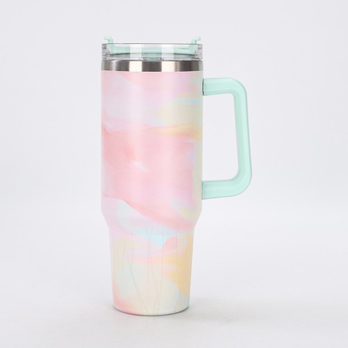 tumbler isotherme color block 1.2L acier inoxydable boisson fraiche chaude vaisselle gourde tahiti fenua shopping