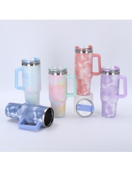 tumbler isotherme color block 1.2L acier inoxydable boisson fraiche chaude vaisselle gourde tahiti fenua shopping