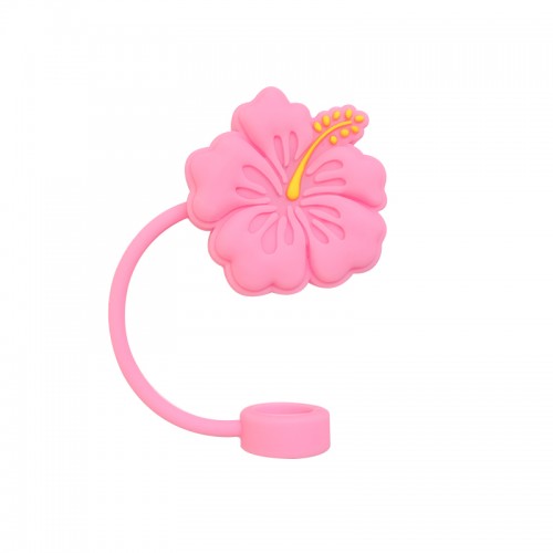 bouchon paille tumbler hibiscus accessoire vaisselle rose pink tahiti fenua shopping