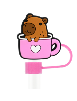 bouchon paille tumbler capybara  accessoire vaisselle tahiti fenua shopping
