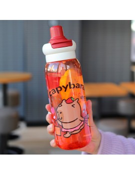 bouteille capybara 750ml PVC boisson vaisselle anse capybara cute zen tahiti fenua shopping