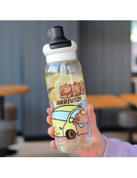 bouteille capybara 750ml PVC boisson vaisselle anse capybara cute zen tahiti fenua shopping