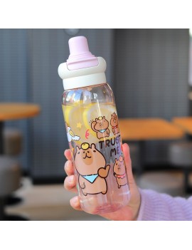 bouteille capybara 750ml PVC boisson vaisselle anse capybara cute zen tahiti fenua shopping