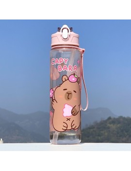 gourde cute capybara 800ml bouteille PVC boisson vaisselle tahiti fenua shopping