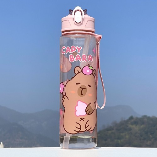 gourde cute capybara 800ml bouteille PVC boisson vaisselle tahiti fenua shopping