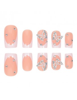 set faux ongles longs french butterfly papillon beaute accessoire tahiti fenua shopping
