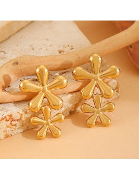 boucles flowers acier inoxydable boucles d'oreilles bijoux jewelry earings tahiti fenua shopping