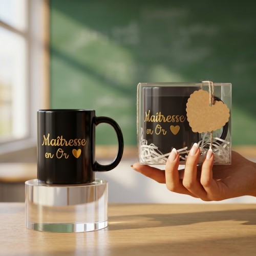 tasse maitresse en or merci maitresse idee de cadeau vaisselle mug tahiti fenua shopping