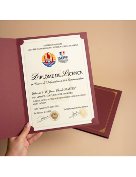 porte document diplome papier cartonné graduation tahiti fenua shopping