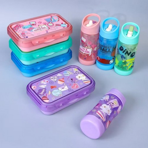 set lunch + gourde moodboard vaisselle kids enfant repas rangement tahiti fenua shopping
