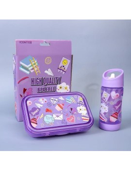 set lunch + gourde moodboard vaisselle kids enfant repas rangement tahiti fenua shopping