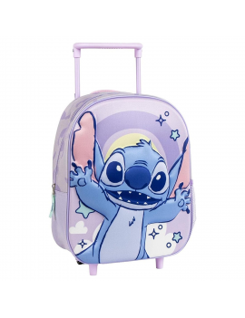 trolley sac a dos Stitch 36cm ecole back to school rangement roulette tahiti fenua shopping