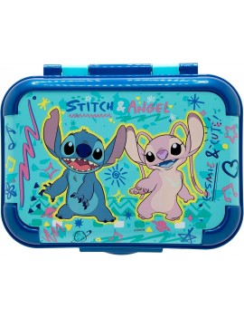 lunch box Stitch blue 17cm vaisselle repas dejeuner kids enfant tahiti fenua shopping