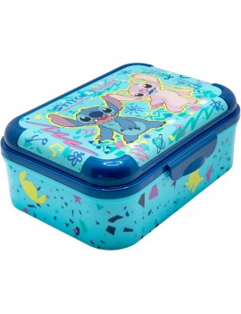 lunch box Stitch blue 17cm vaisselle repas dejeuner kids enfant tahiti fenua shopping