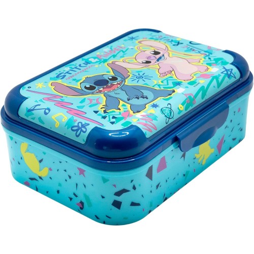 lunch box Stitch blue 17cm vaisselle repas dejeuner kids enfant tahiti fenua shopping