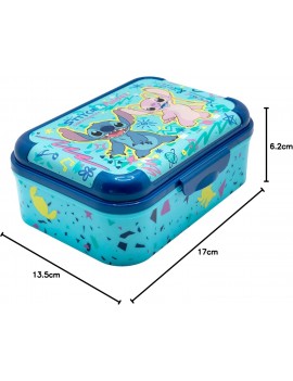 lunch box Stitch blue 17cm vaisselle repas dejeuner kids enfant tahiti fenua shopping