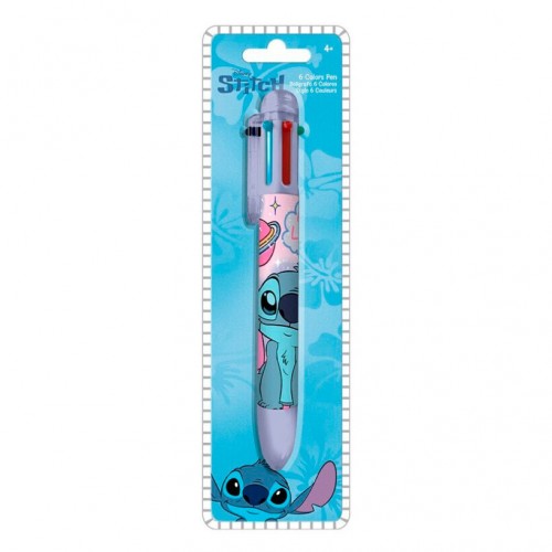 stylo 6 couleurs stitch papeterie pen multicolore kids enfant tahiti fenua shopping