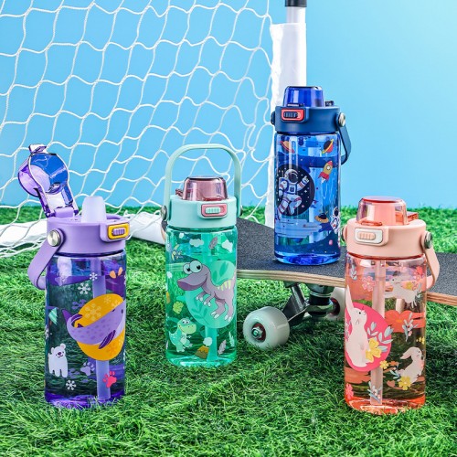gourde fun print lock 600ml pvc enfant kids vaisselle bouteille boisson tahiti fenua shopping