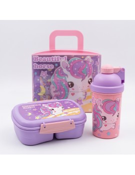 set lunch + gourde malette vaisselle kids enfant repas rangement tahiti fenua shopping