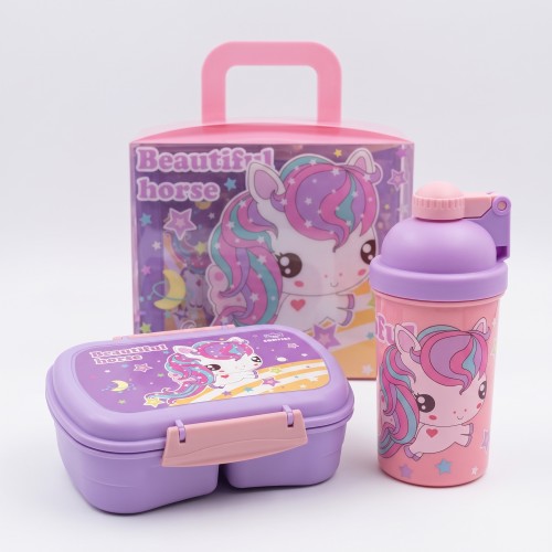 set lunch + gourde malette vaisselle kids enfant repas rangement tahiti fenua shopping