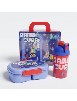 set lunch + gourde malette vaisselle kids enfant repas rangement tahiti fenua shopping