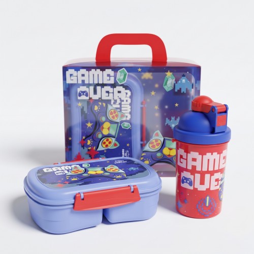set lunch + gourde malette vaisselle kids enfant repas rangement tahiti fenua shopping