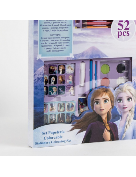 mallette coloriage frozen 52 pièces feutres peinture papeterie scolaire fille
