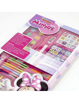 mallette minnie coloriage papeterie fille scolaire dessin feutre peinture