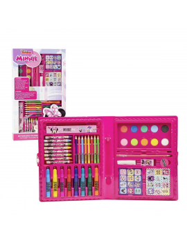 mallette minnie coloriage papeterie fille scolaire dessin feutre peinture