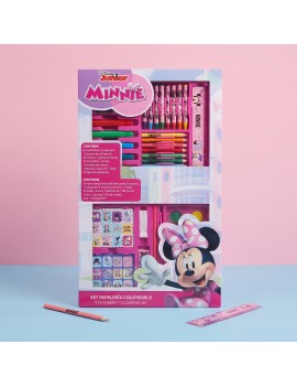 mallette minnie coloriage papeterie fille scolaire dessin feutre peinture