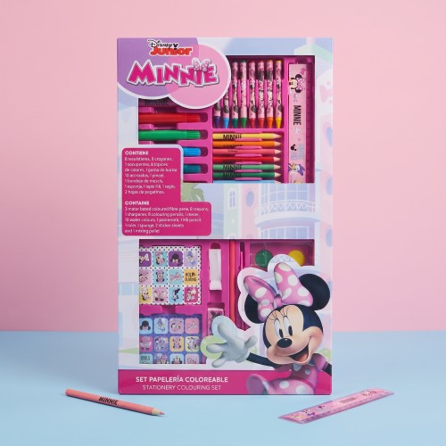 mallette minnie coloriage papeterie fille scolaire dessin feutre peinture